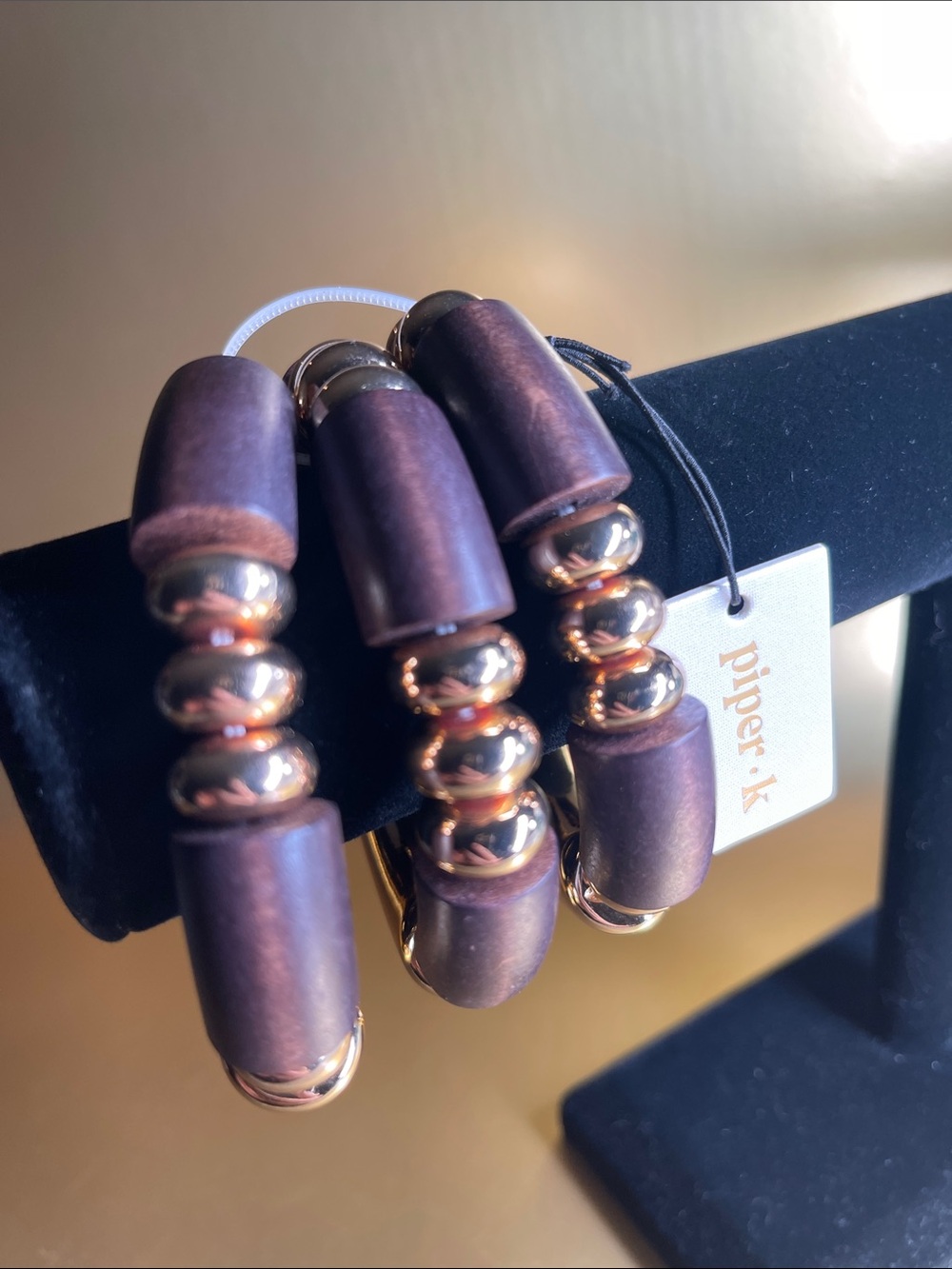 Piper k Stacked Stretch Bracelet Set of 3 bracelets
